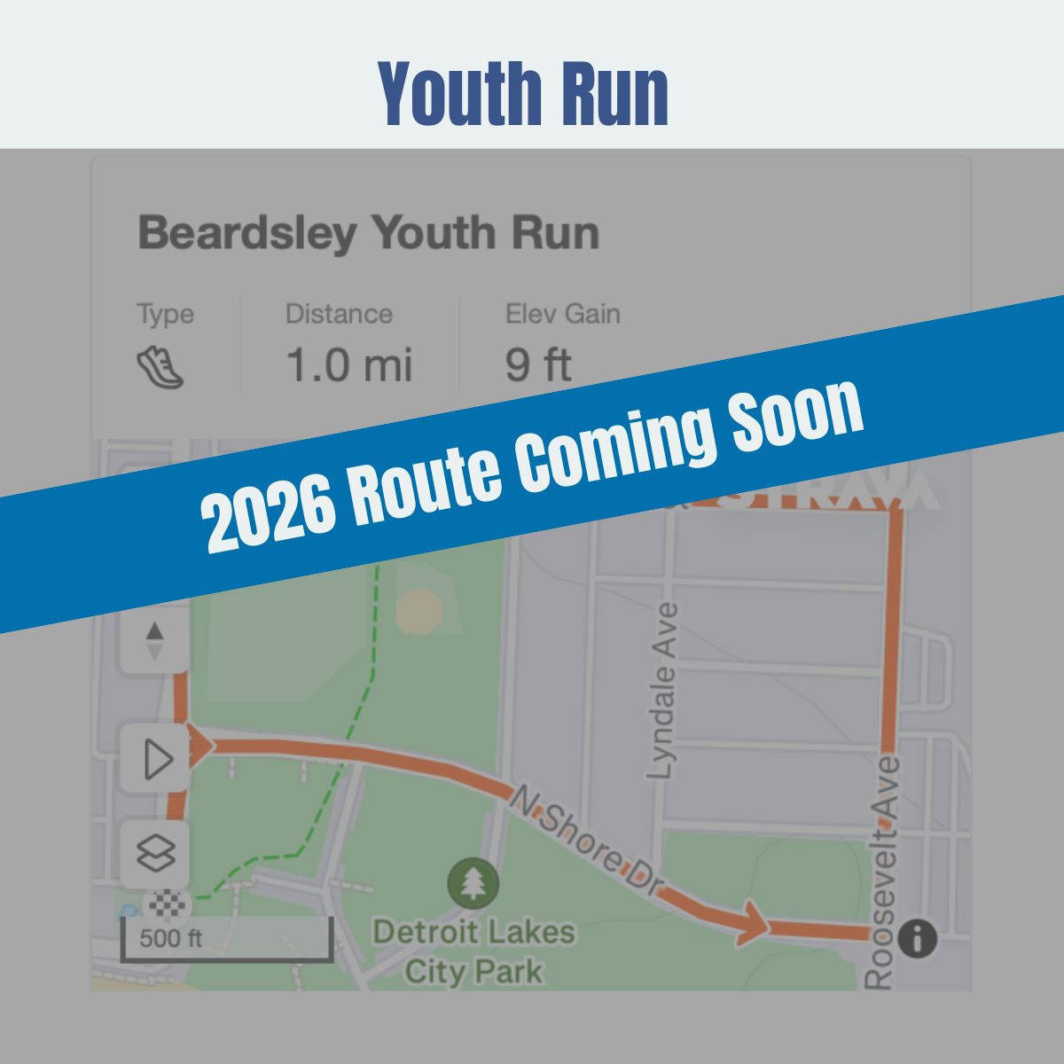 Coming Soon 2026 Youth Run Course Route